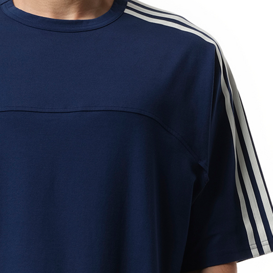 3 Stripe T-Shirt in Dark Blue