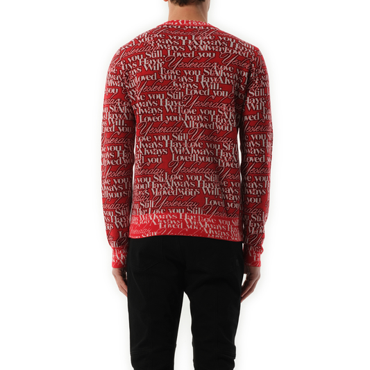 Long Sleeve Crewneck in Red