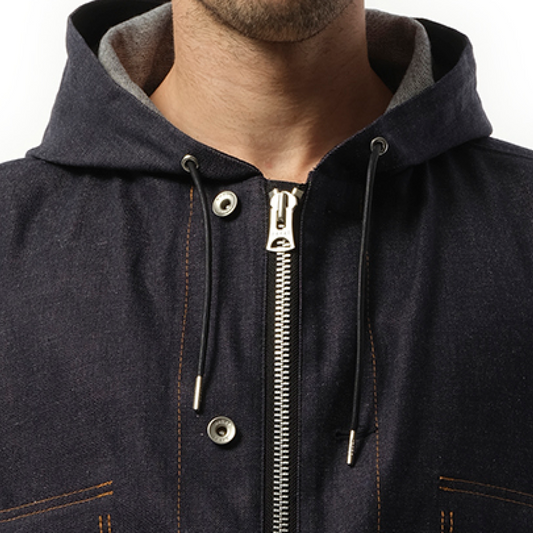 Denim Hoodie in Indigo