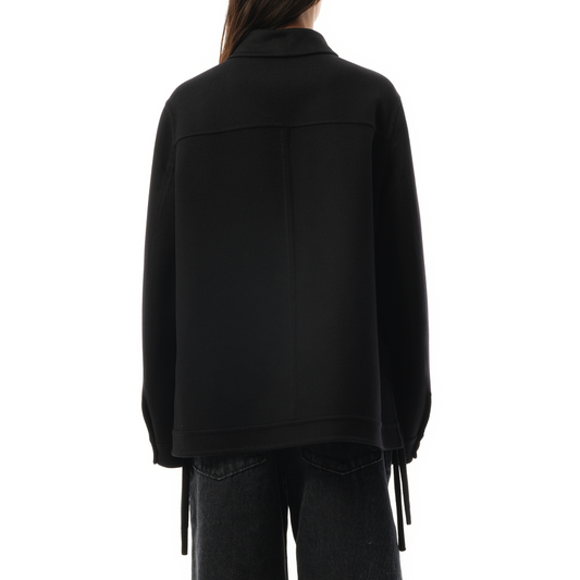 Wool Workwear Jacket in Black