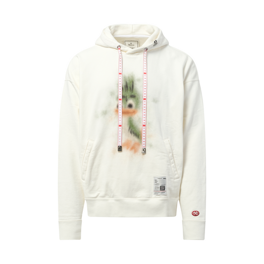 Leon Printed Hoodie in White