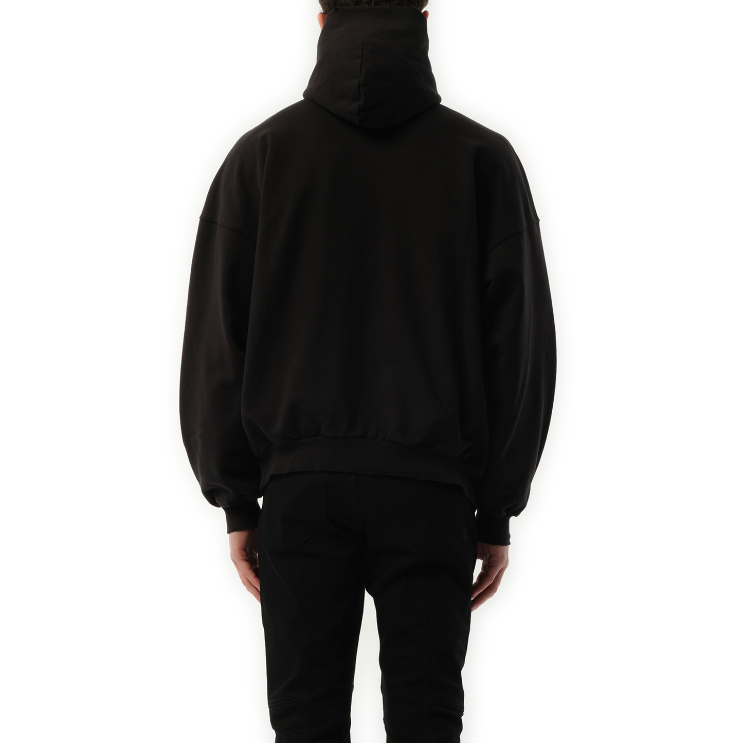 Oversized Hoodie in Washed Black