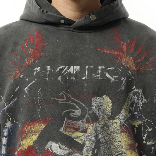 Metallica Master of Puppets Hoodie in Vintage Grey