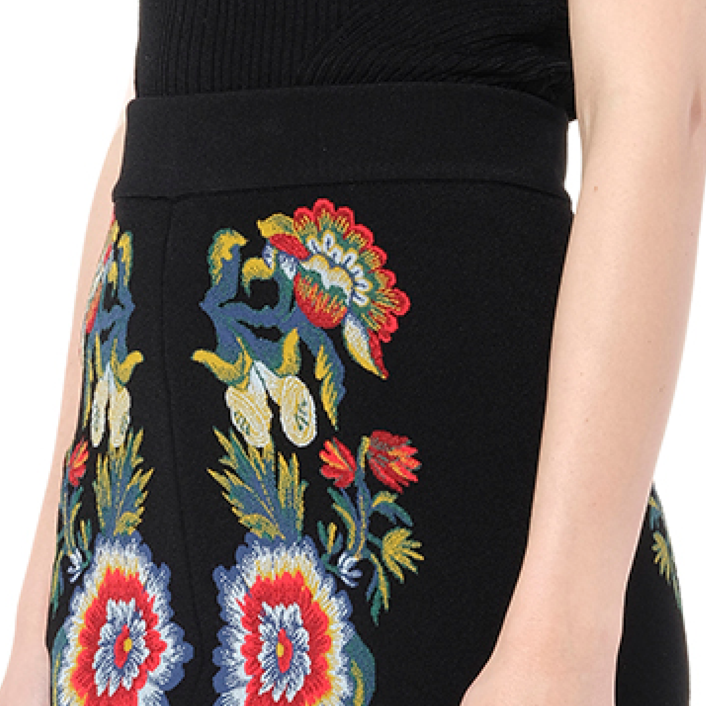 Pencil Knee Skirt in Black