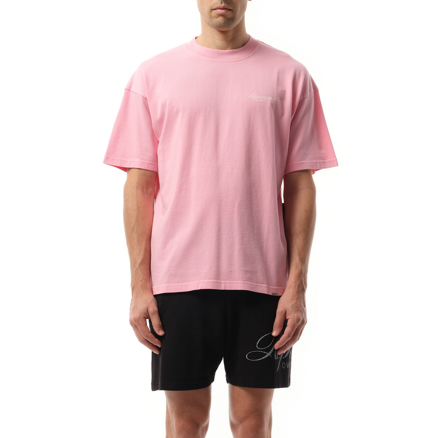 Represent Owners Club Script T-Shirt in Pink