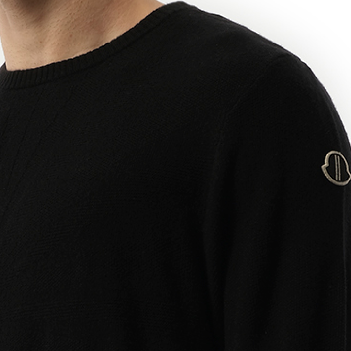 Rick Owens x Moncler Jumbo Round Neck Sweater in Black