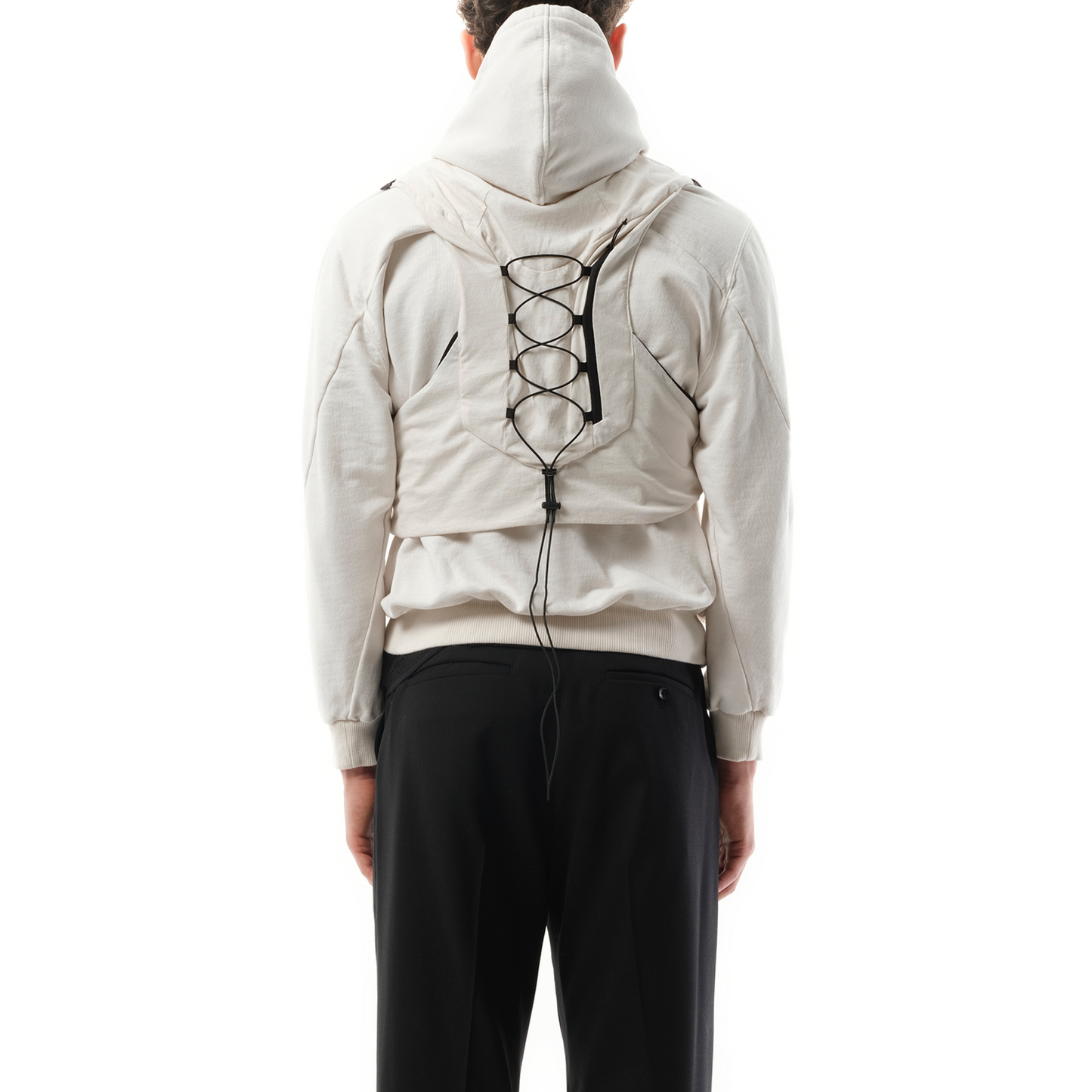 Trail Vest Hoodie in White