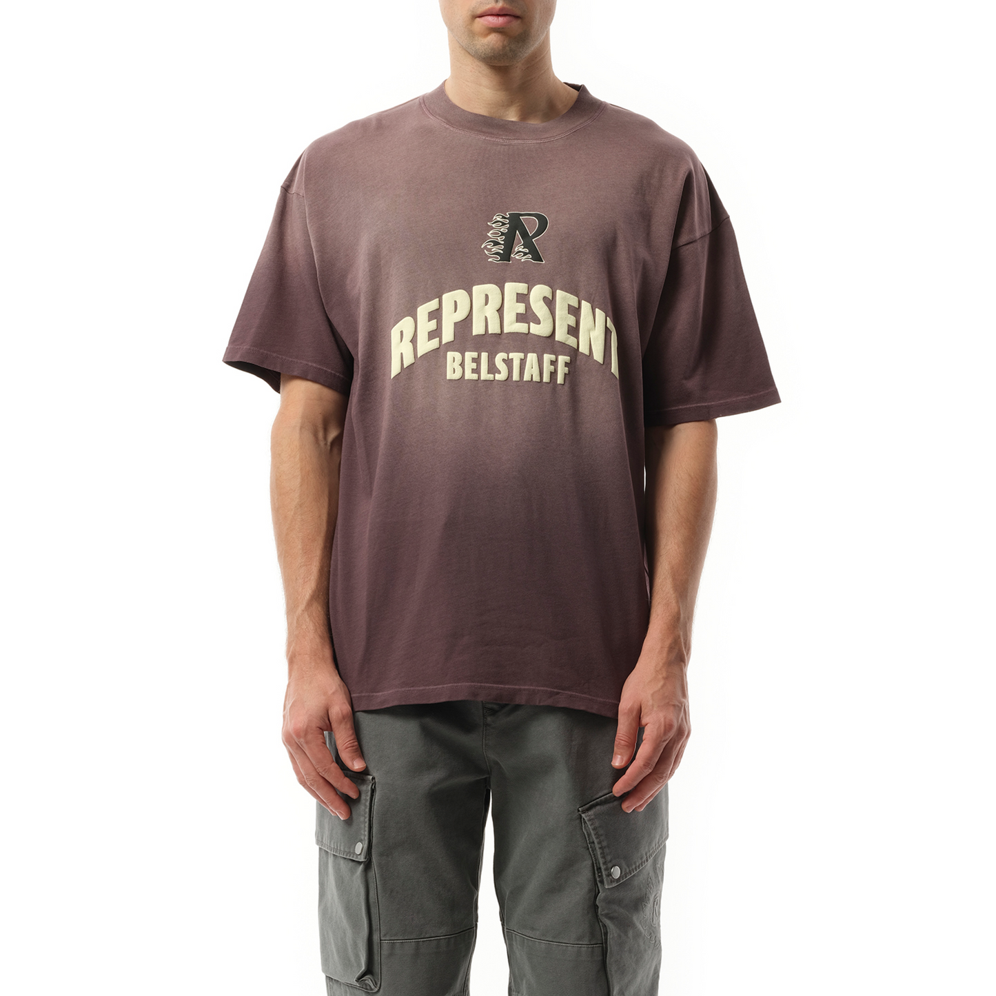 Represent X Belstaff Flame Pheonix T-Shirt in Plum