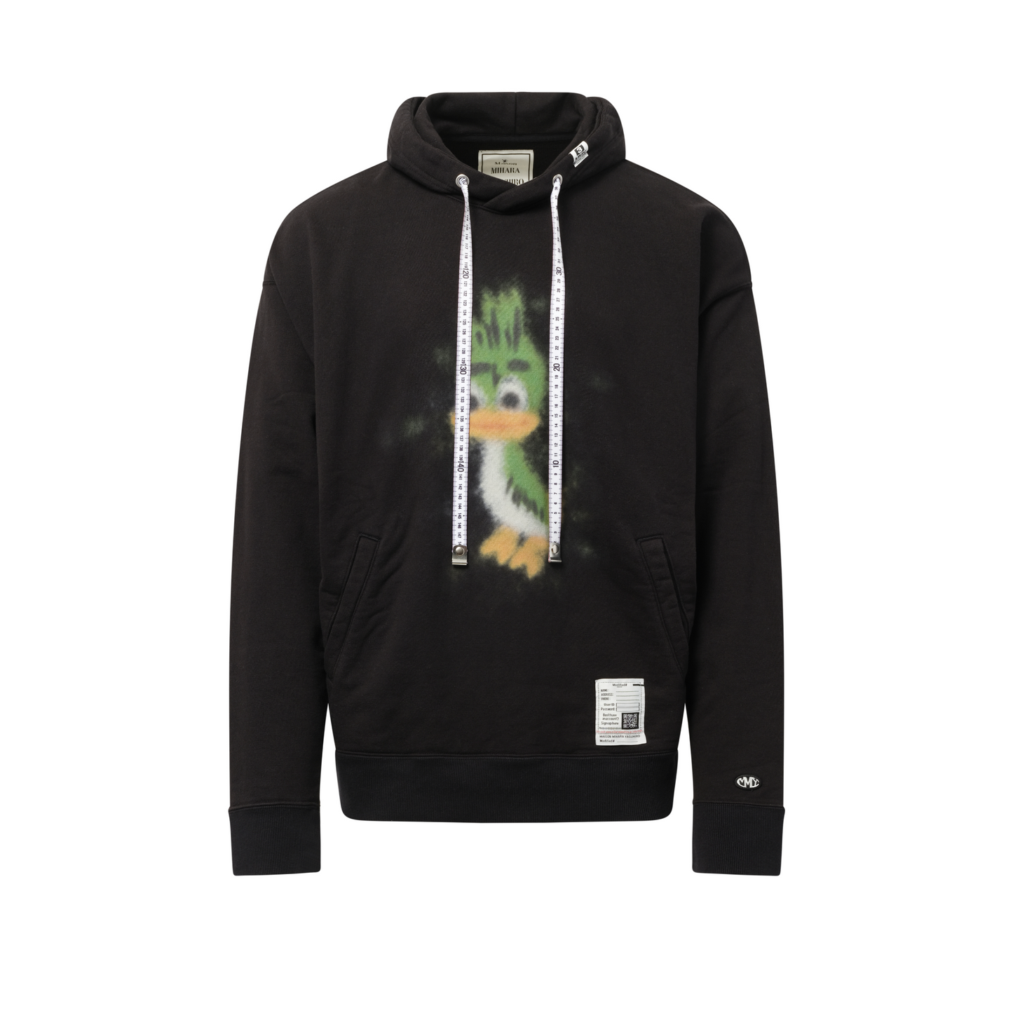 Leon Printed Hoodie in Black