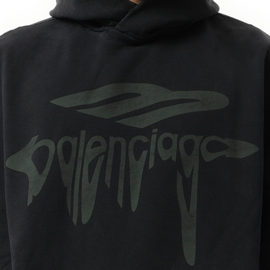 Liquified 3B Large Fit Hoodie in Washed Black