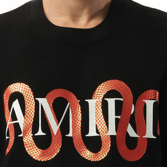 Amiri Snake T-Shirt in Black