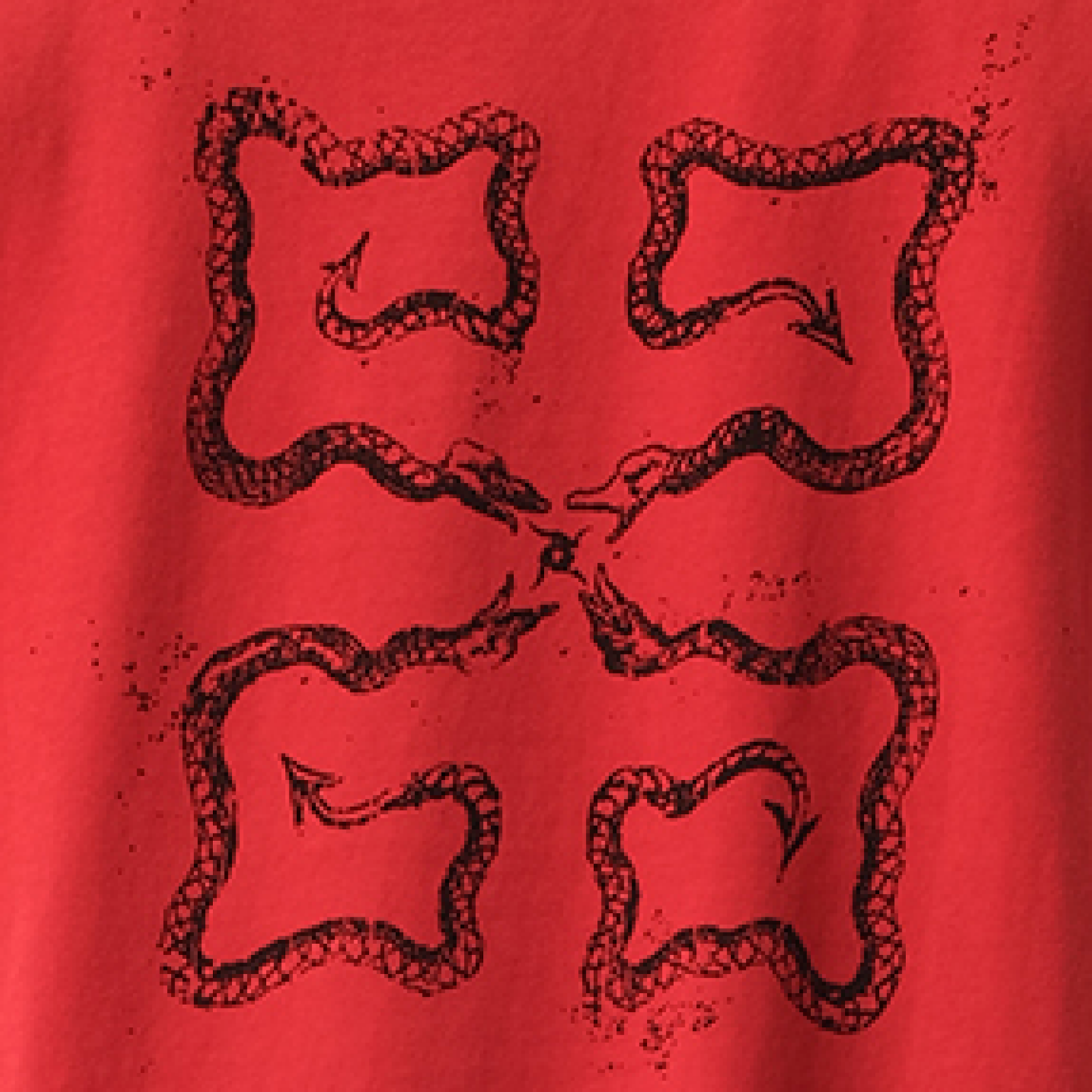 4G Snake Oversize T-Shirt in Red