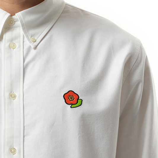 Kenzo Pop Crest Casual Shirt in White