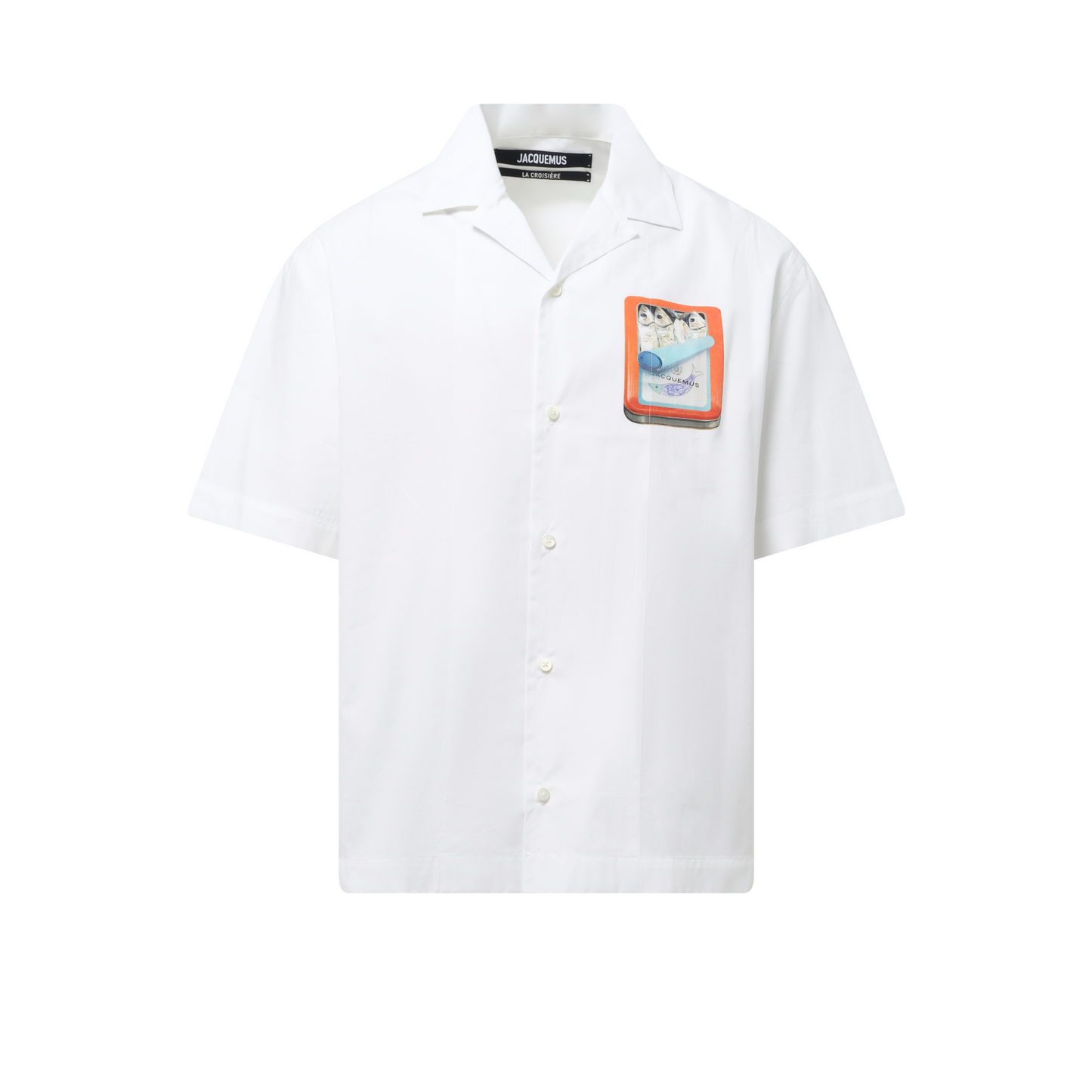 La Chemise Jean Sardines in White/Orange