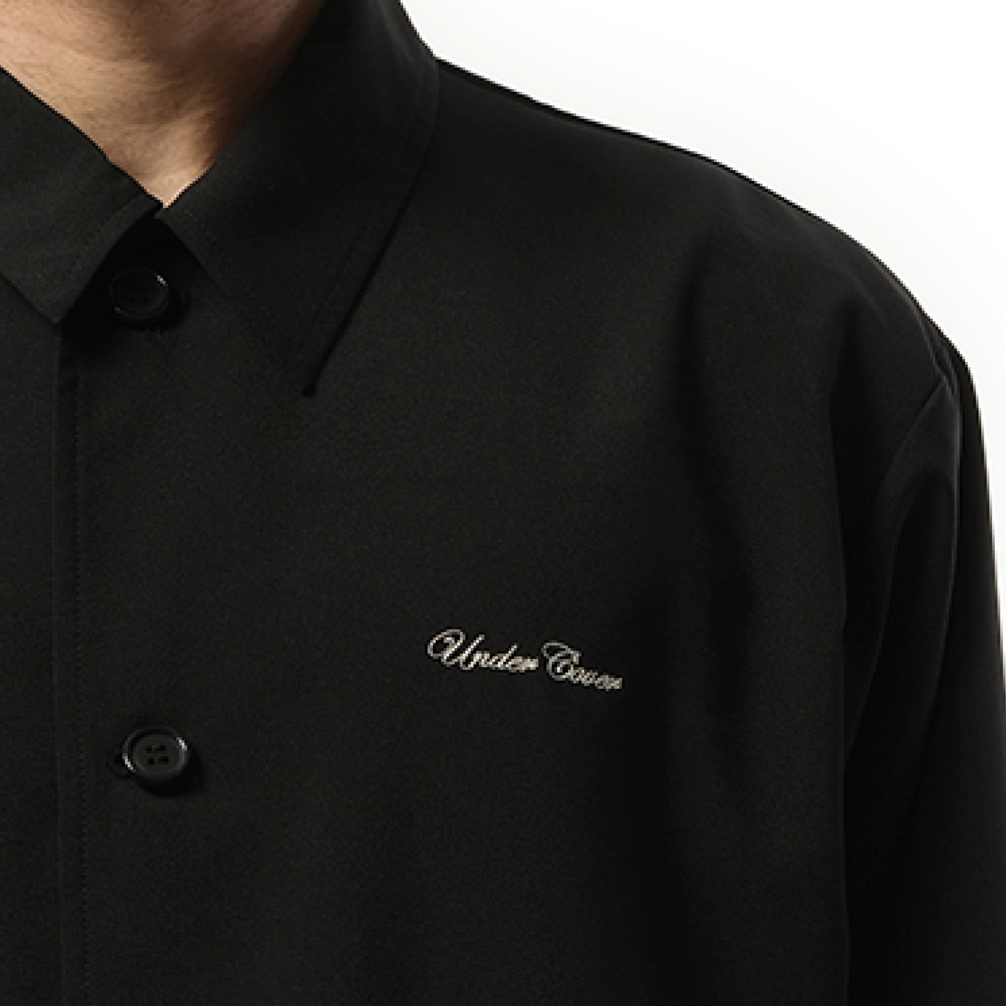 Logo Embroidery Blouson in Black