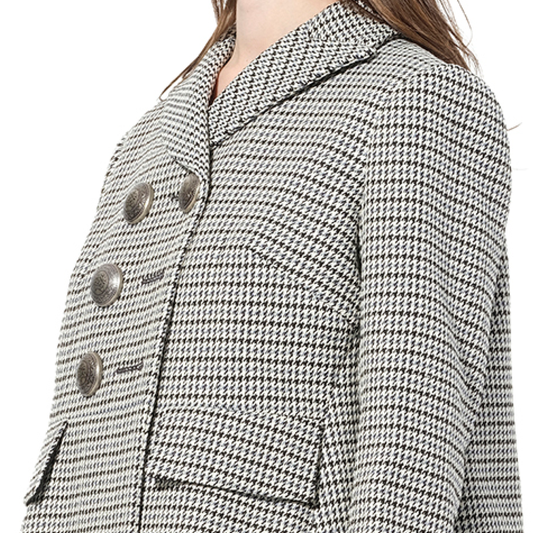 Cappotto Coat in Grey/Black