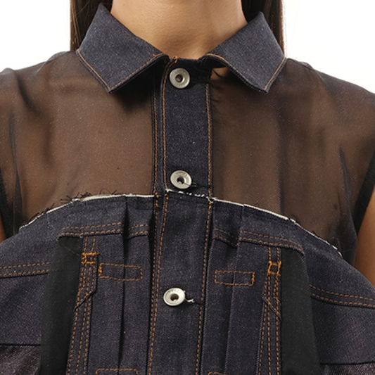 Denim Mix Shirt in Indigo