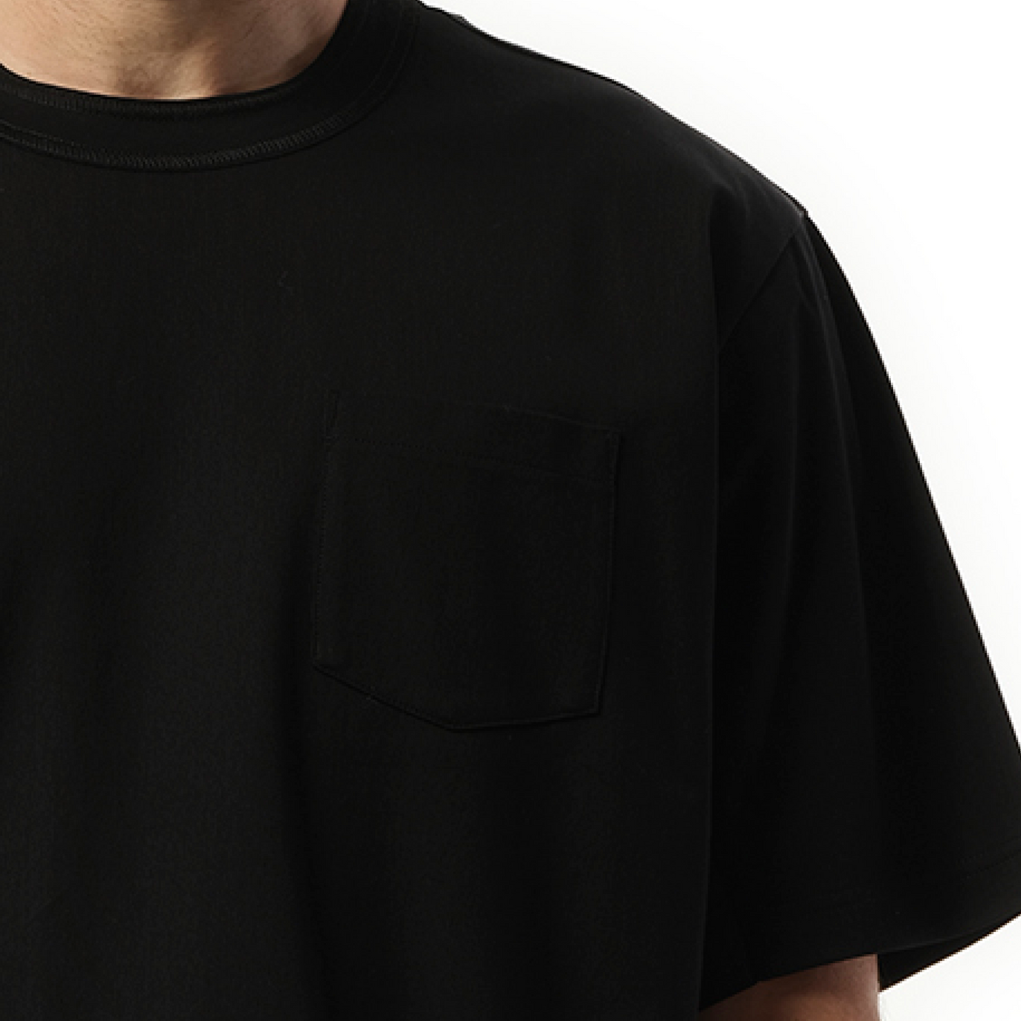 Cotton Jersey T-Shirt in Black