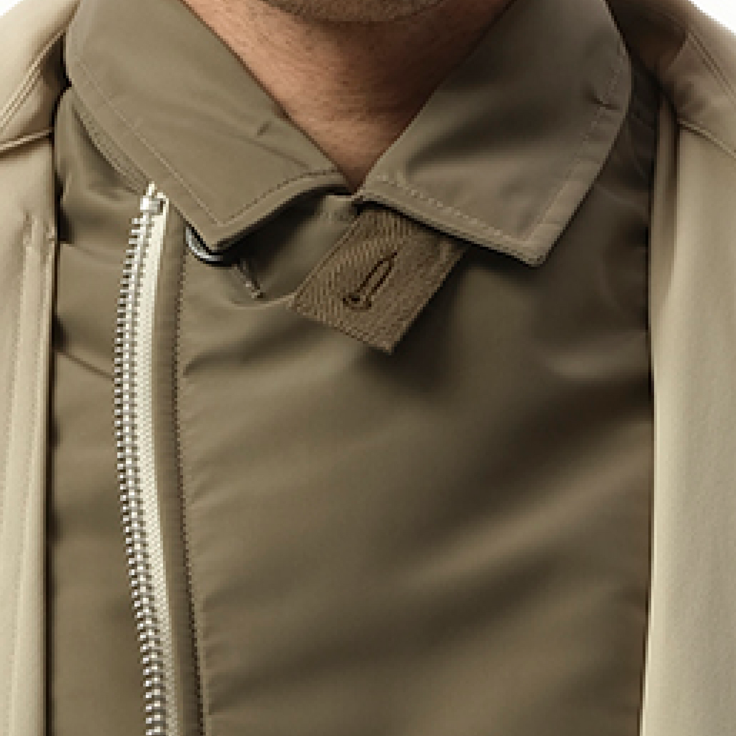 Cotton Twill Jacket in Beige