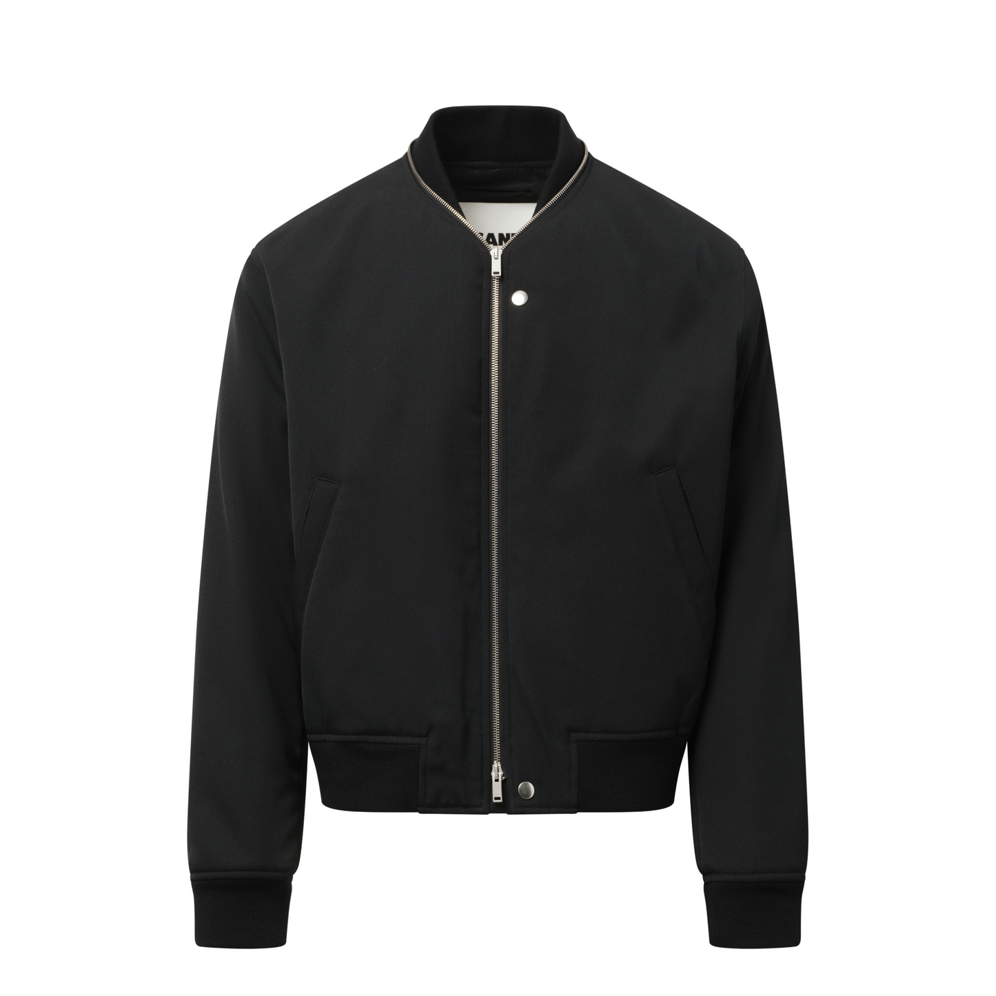 Jil Sander Zip Bomber Jacket in Black