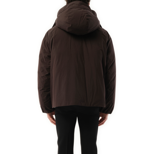 B Hooded Puffer Blouson in Espresso