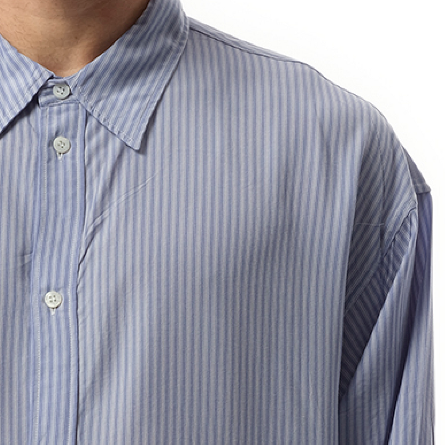 Fluid Stripe Shirt in Blue/White