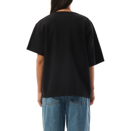 Draped T-Shirt in Black