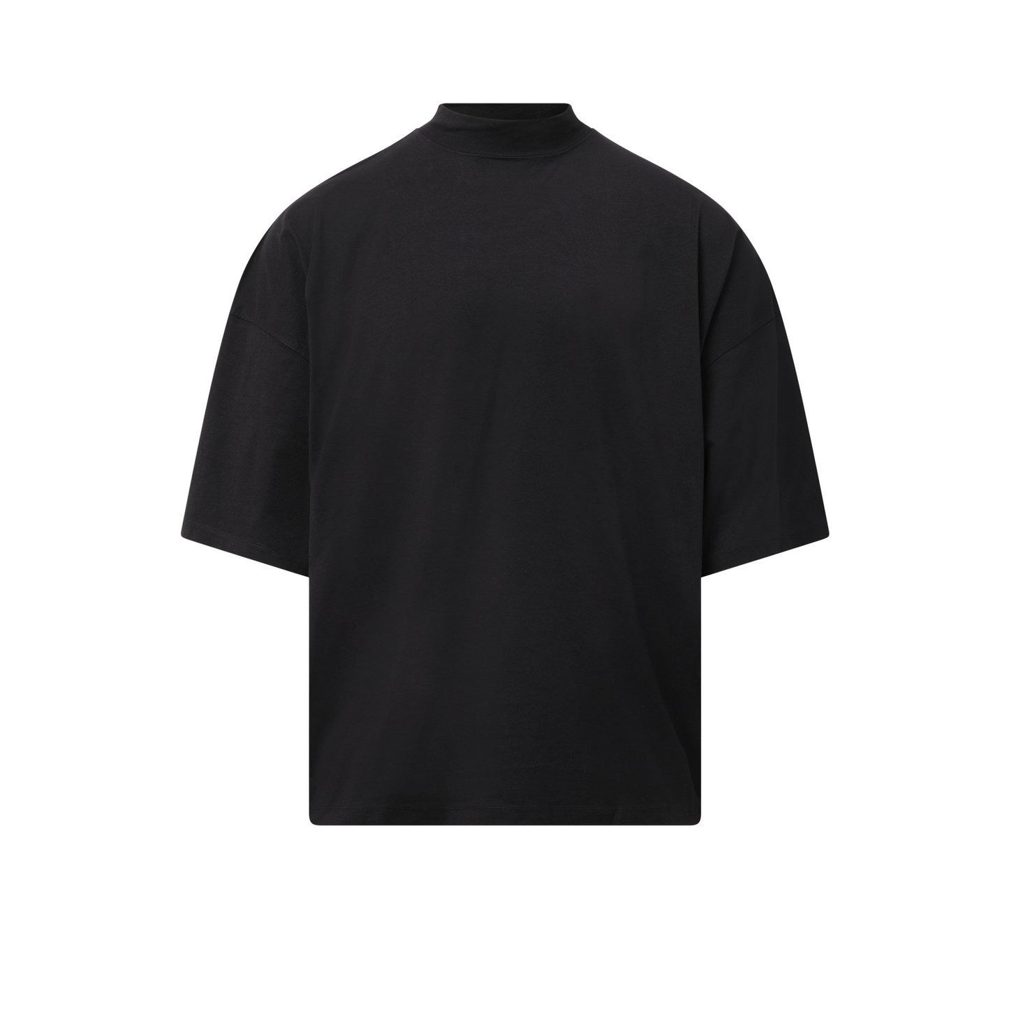 Mock Neck T-Shirt in Black