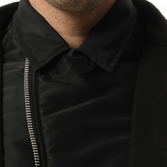 Cotton Twill Jacket in Black