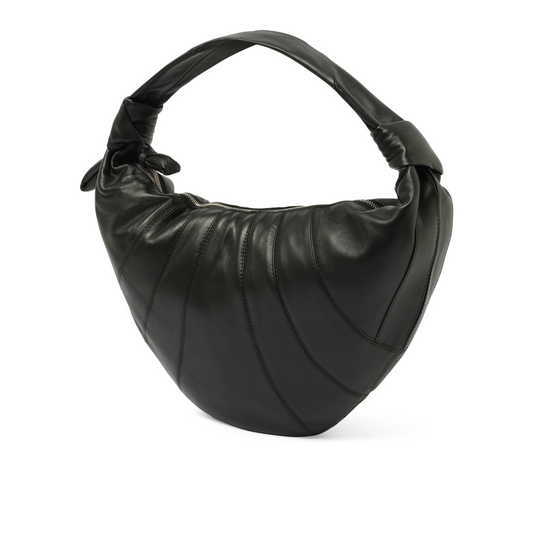 Fortune Croissant Bag in Black