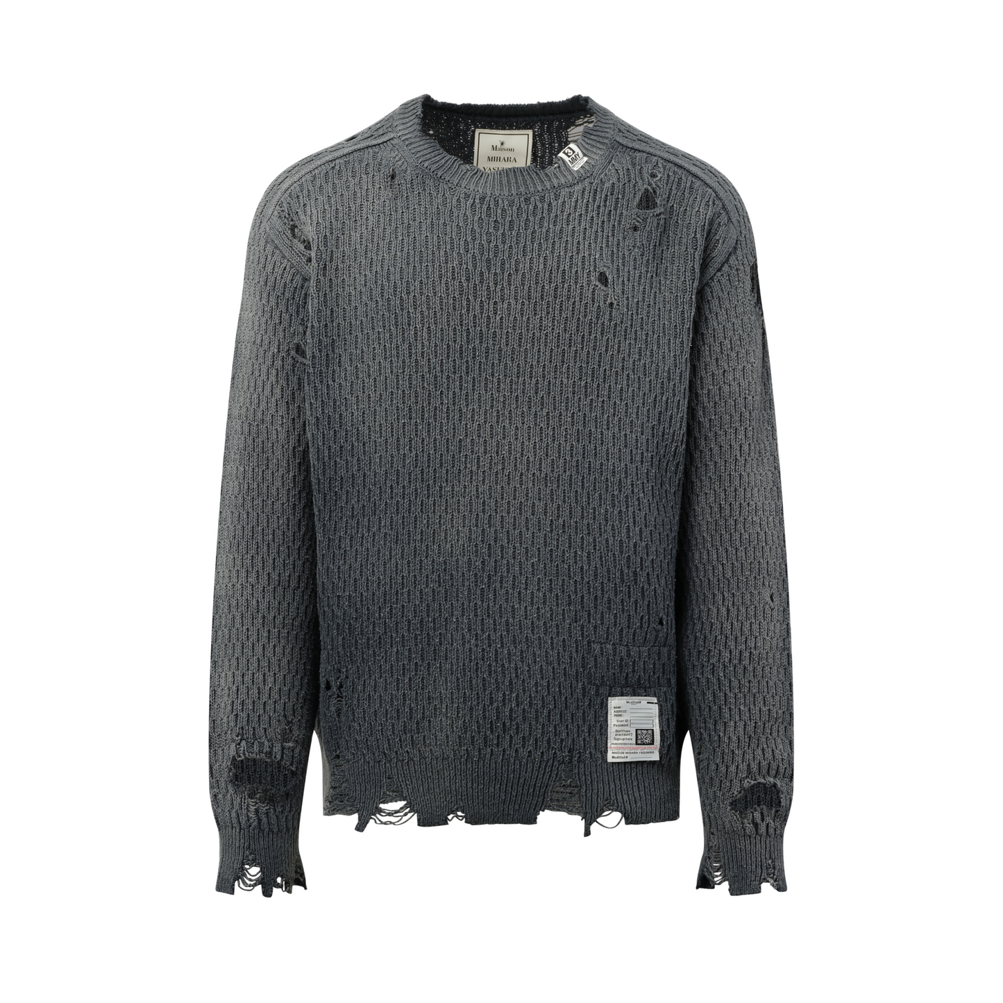 Sun Faded Knit Sweater in Black