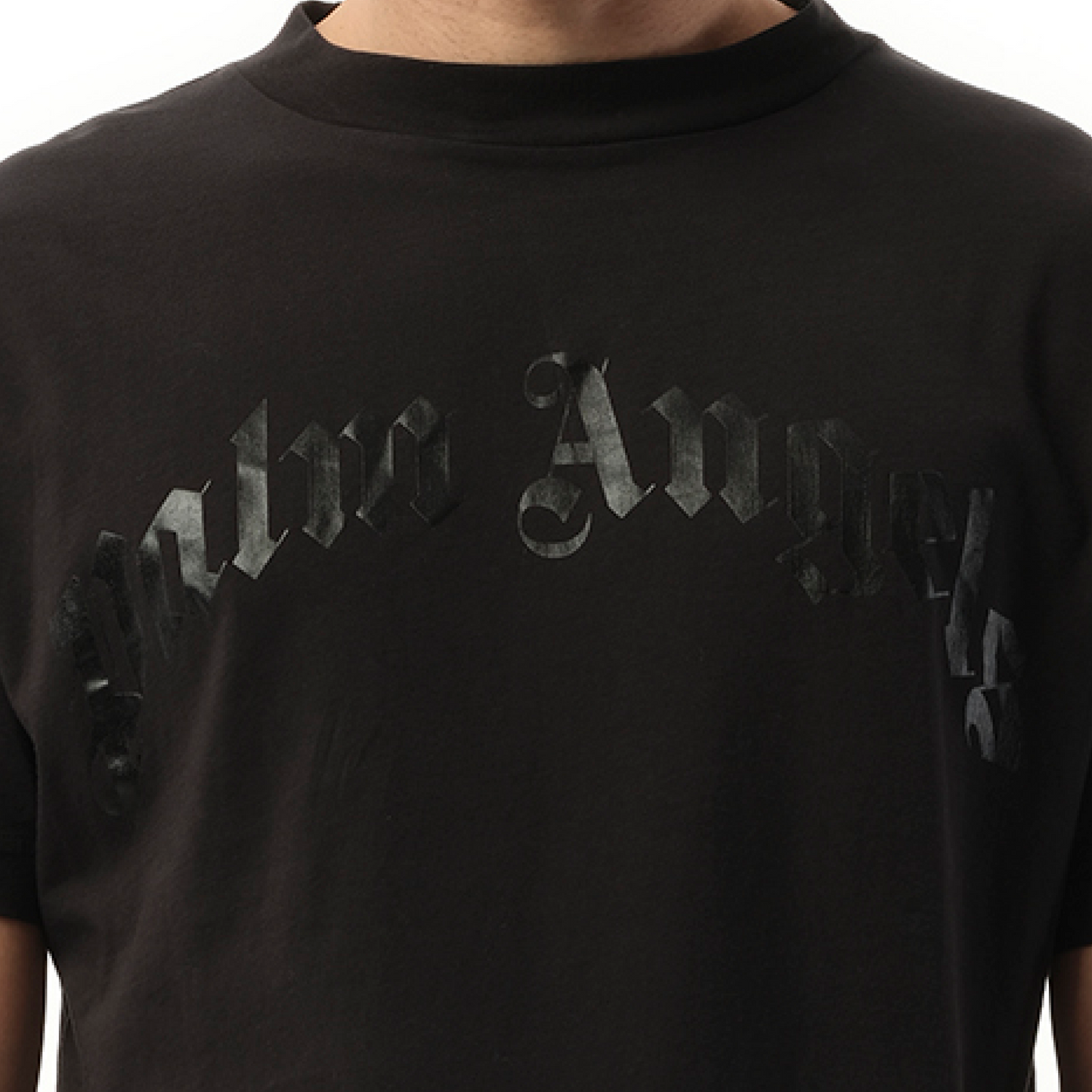 Curved Logo T-Shirt in Black