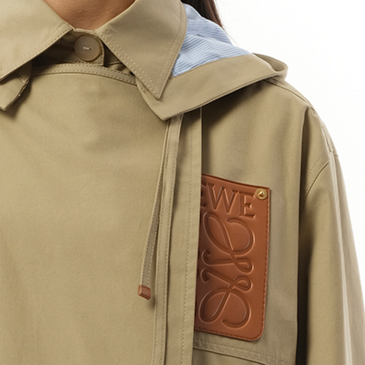 Hooded Anagram Parka in Sweet Caramel