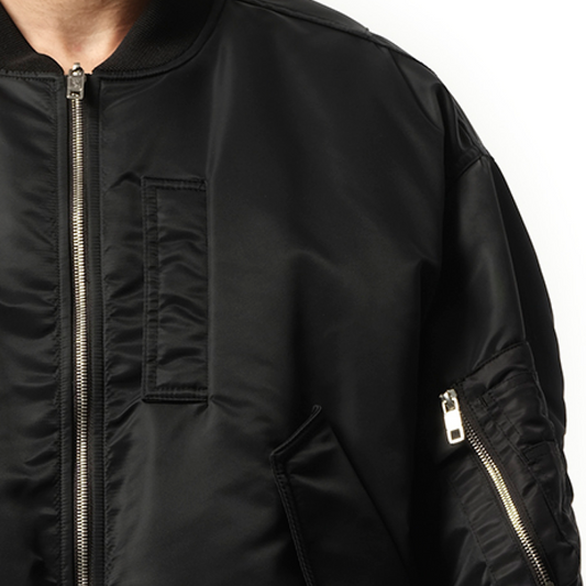 Reversible Bomber Jacket in Black