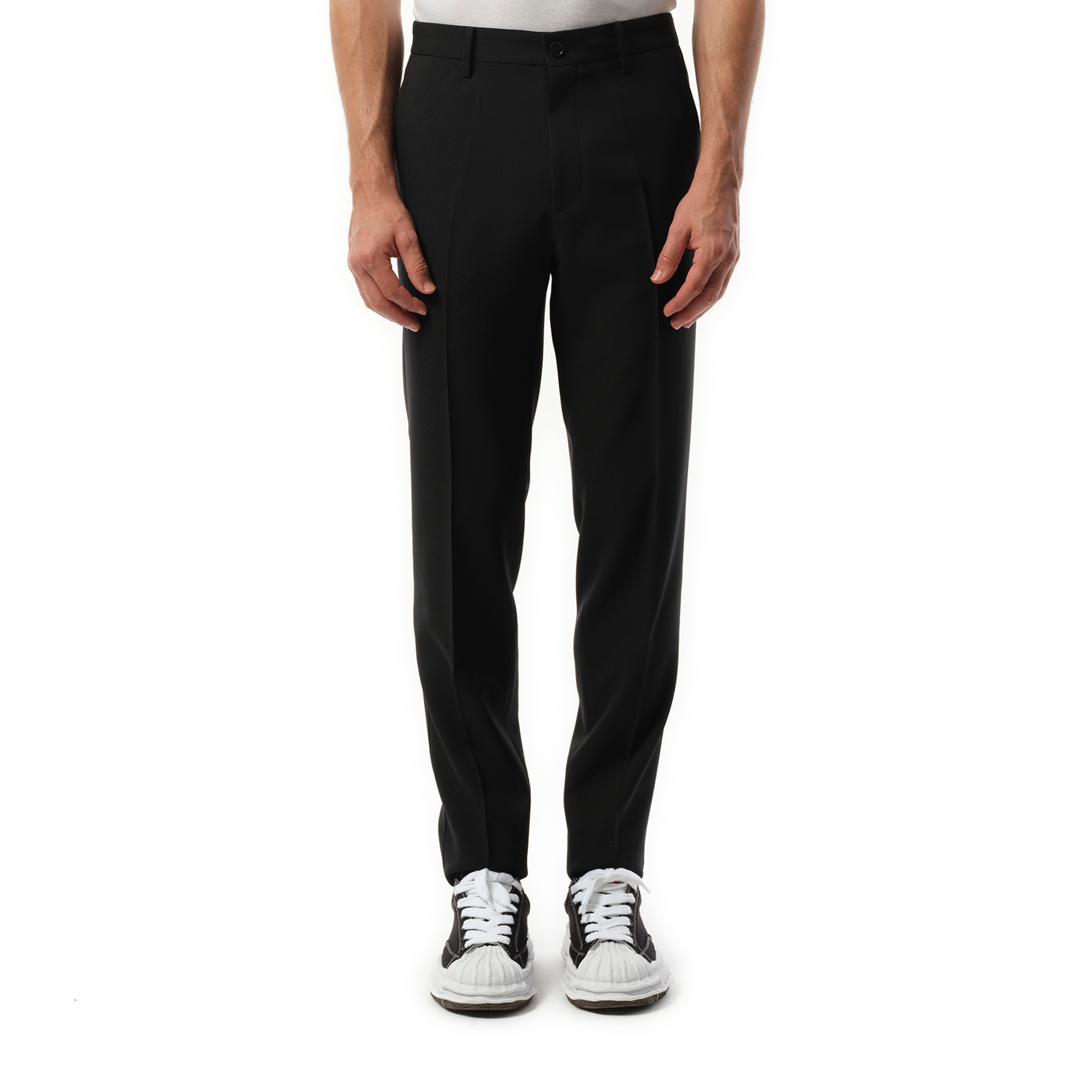 Zip Detail Casual Pants in Black