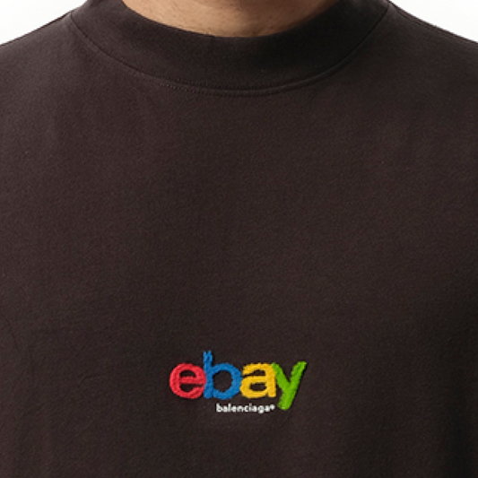 Ebay Oversized T-Shirt in Washed Black