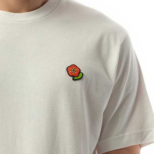 Gots Kenzo Pop Embroidered Classic T-Shirt in Off White