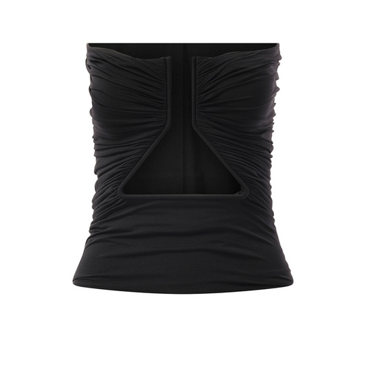 Jersey Prong Bustier in Black