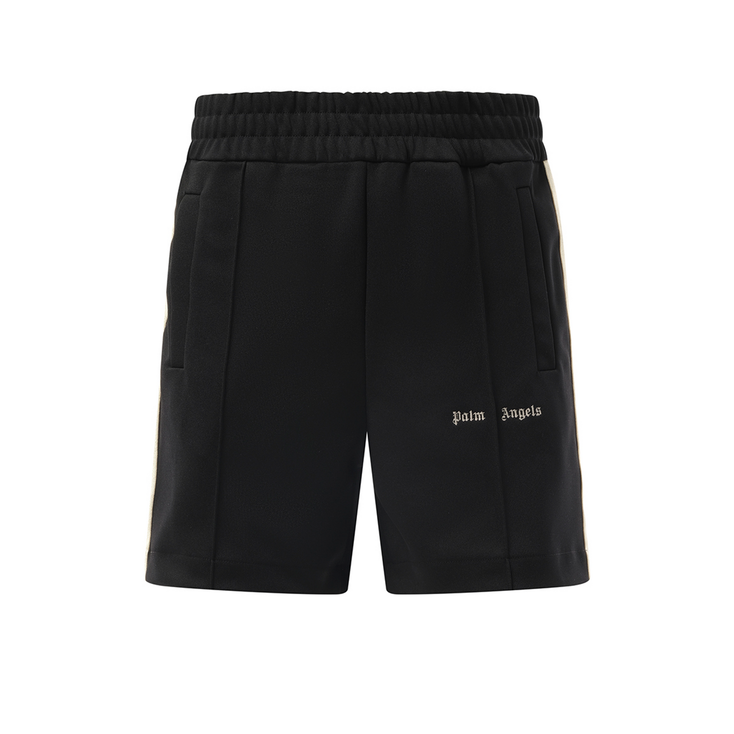 Logo Track Shorts in Black/Off White