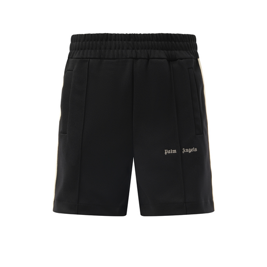 Logo Track Shorts in Black/Off White