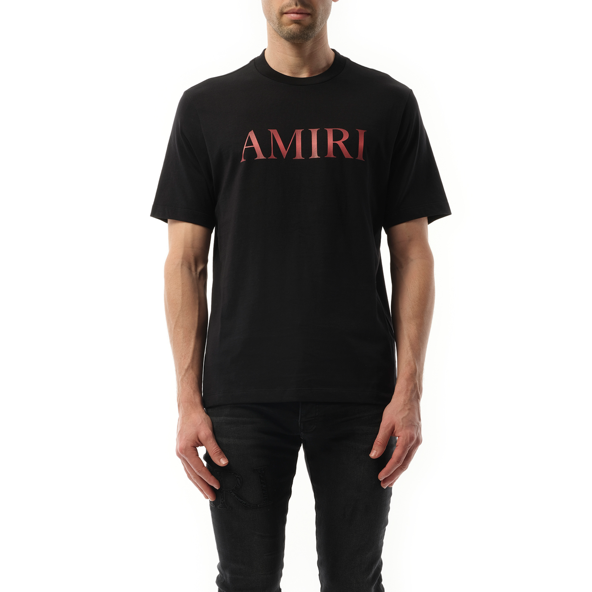 Amiri Core Gradiant T-Shirt in Black/Red