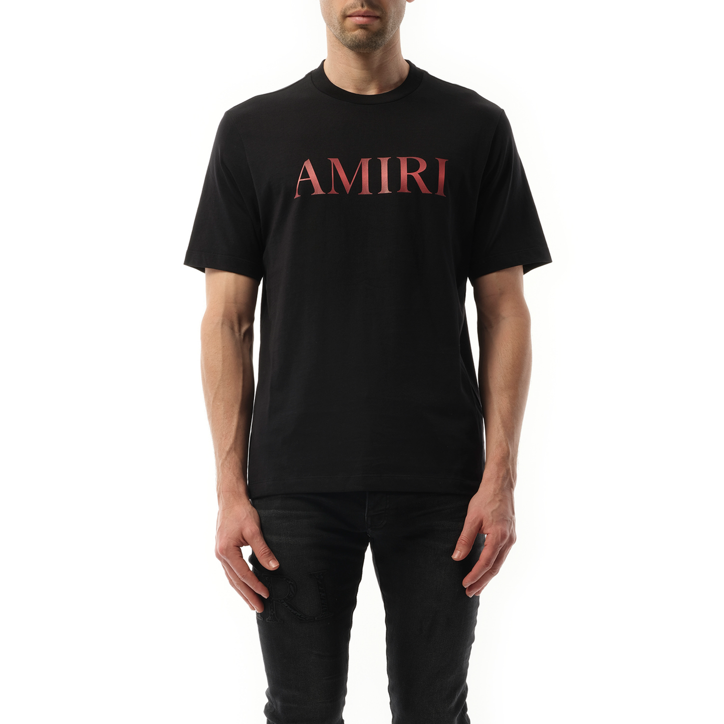 Amiri Core Gradiant T-Shirt in Black/Red