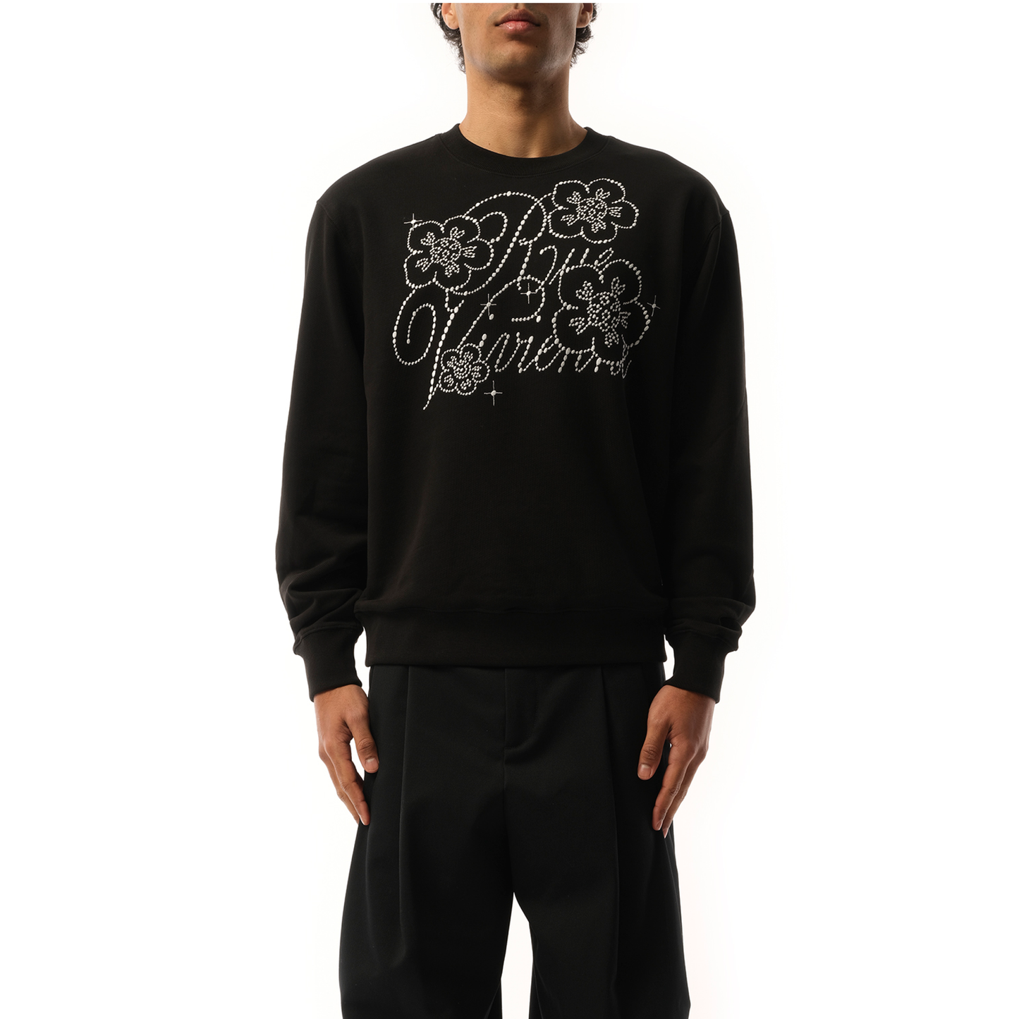 Constellation Embroidered Sweatshirt in Black