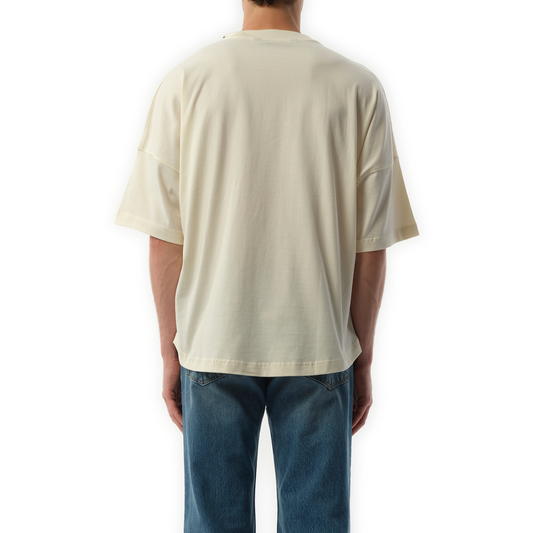 Bear in Mind Oversize T-Shirt in Off White/Brown