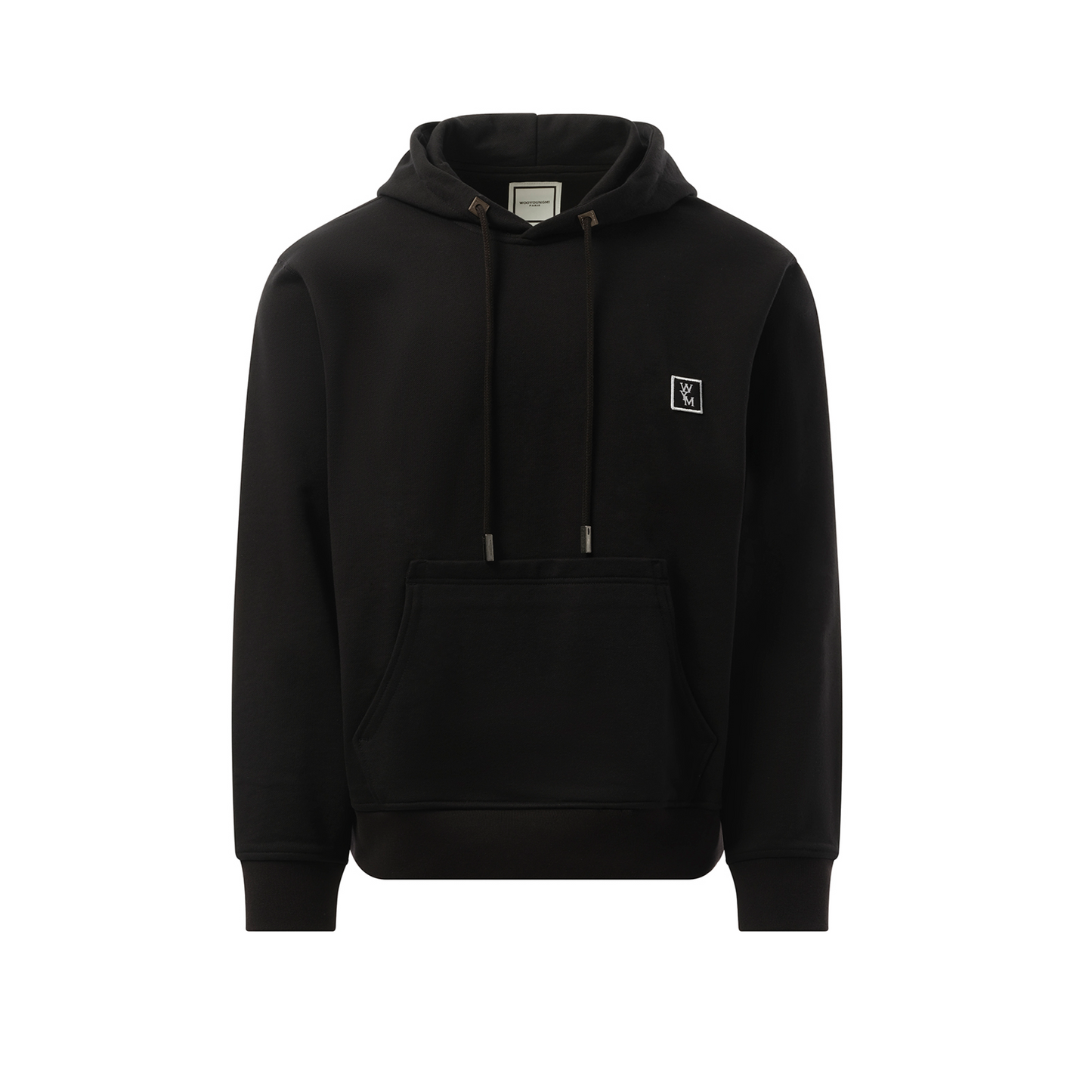 Logo Patch Hoodie in Black