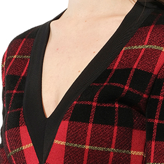 Dress in Tartan Red/Black