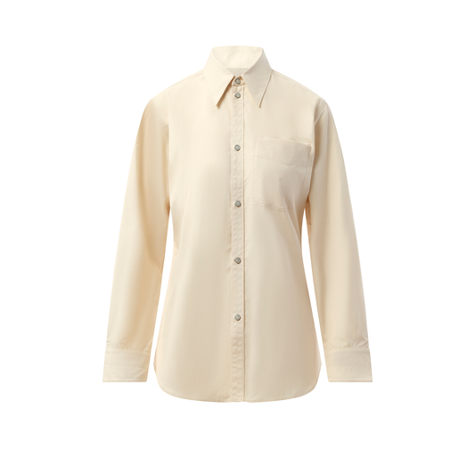 Fitted Shirt in Light Cream