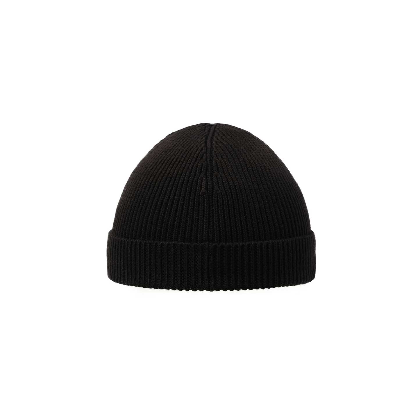 Classic Logo Short Beanie in Black/Off White