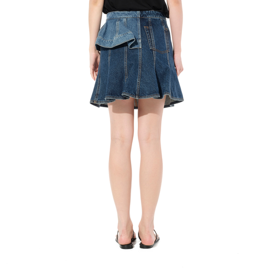 Denim Dark Skirt in Blue