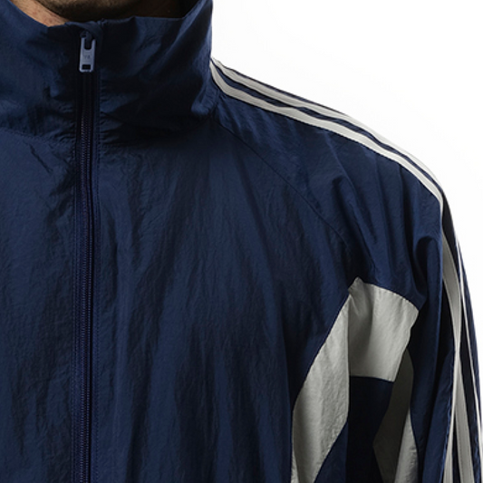 3 Stripe Nylon Jacket in Dark Blue